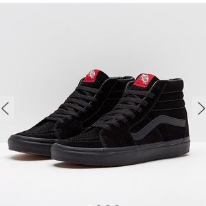 All Black Suede Sk8 Hi’s